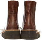 Acne Studios Brown Knotted Ankle Boots