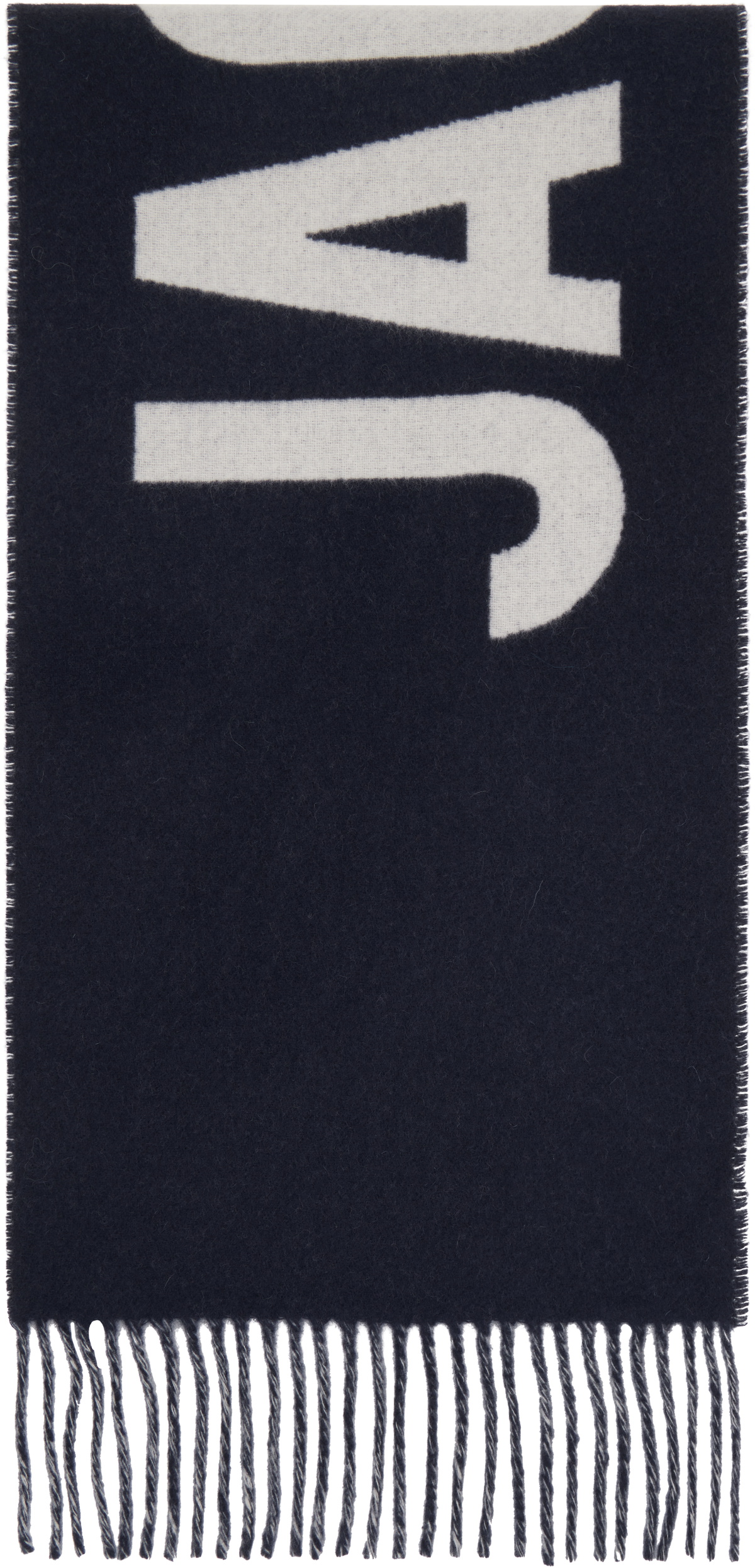 JACQUEMUS Navy Le Papier 'L'Echarpe Jacquemus' Scarf Jacquemus