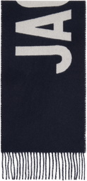 JACQUEMUS Navy 'The Jacquemus' Scarf