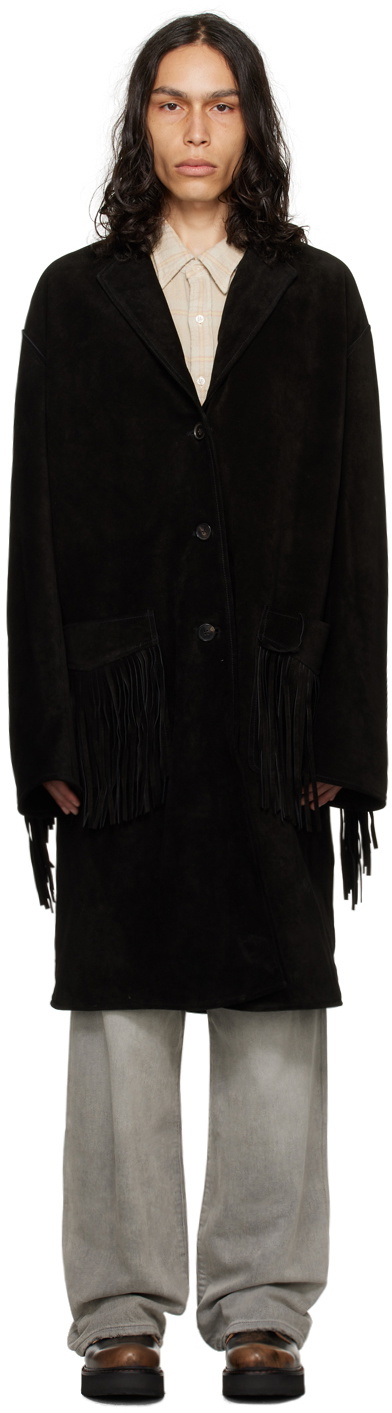 R13 Black Fringe Leather Jacket