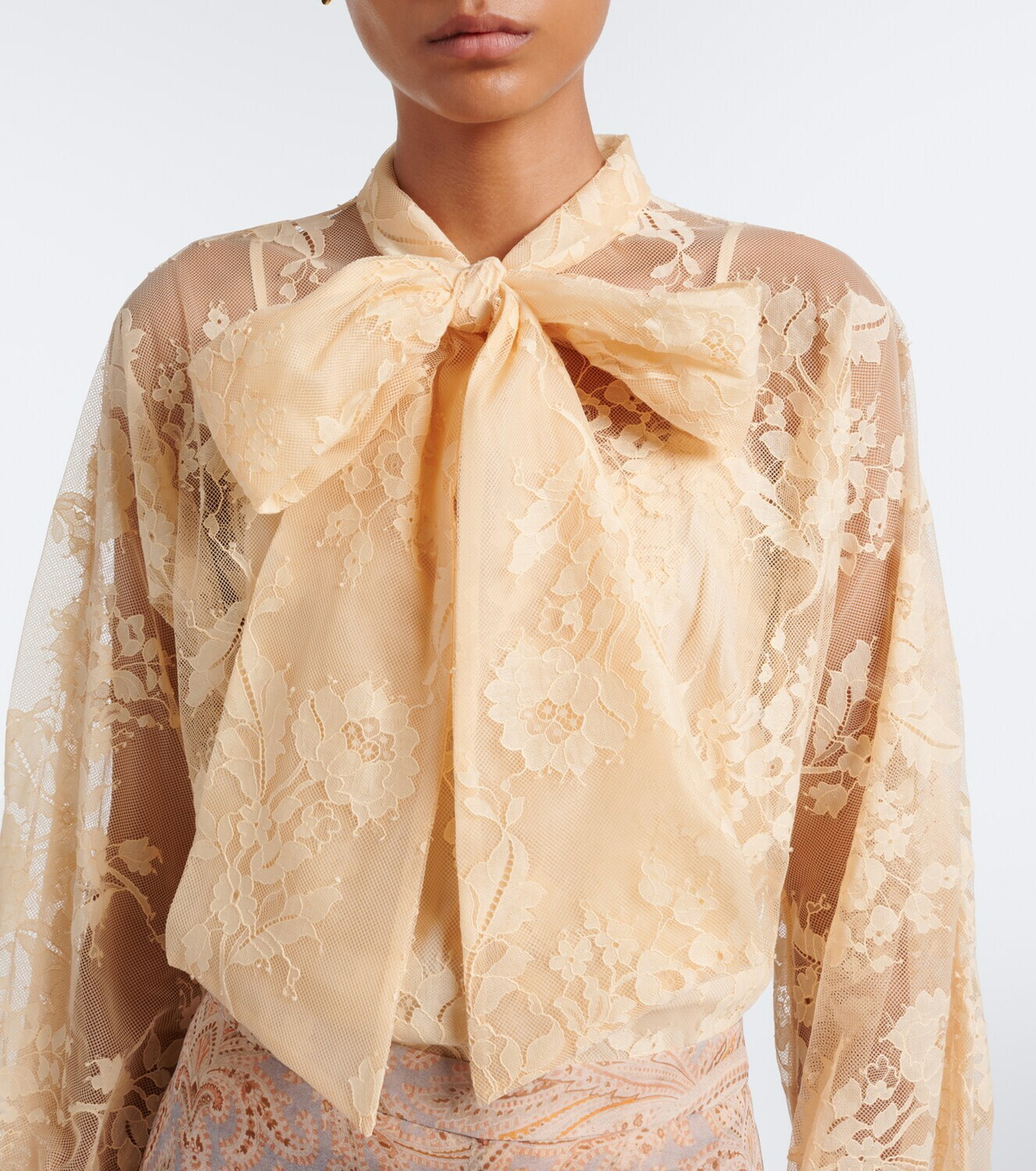 Zimmermann Valiant tie-neck lace blouse