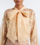 Zimmermann Valiant tie-neck lace blouse