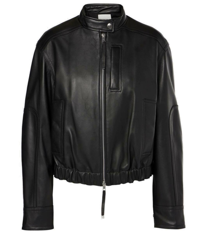 Photo: Vince Cropped leather bomber jacket