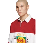Gucci Red Vintage Rugby Polo
