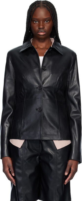 Photo: Stand Studio Black Izabella Leather Jacket