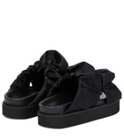 Ganni Ruched crossover platform sandals