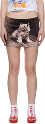 Ashley Williams Black Printed Miniskirt