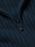 James Perse - Ribbed Cashmere Zip-Up Cardigan - Blue