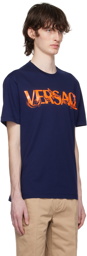 Versace Navy Barocco T-Shirt