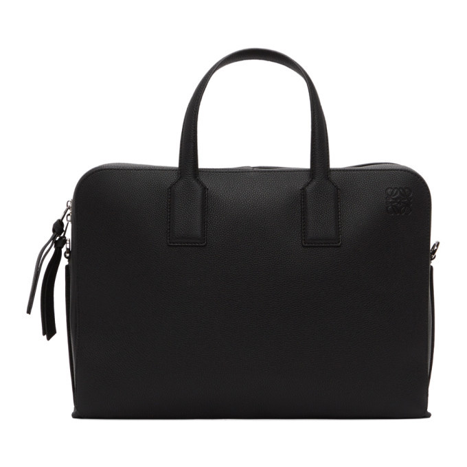 Loewe Goya Thin Leather Briefcase - Black