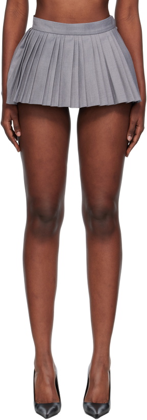 Photo: Pushbutton Gray Volumed Micro Skort