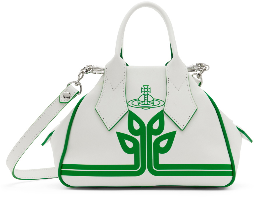 Vivienne Westwood White & Green Yasmine Small Bag Vivienne Westwood