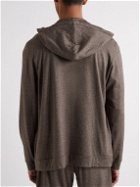 Zimmerli - Stretch Cotton and Cashmere-Blend Zip-Up Hoodie - Brown