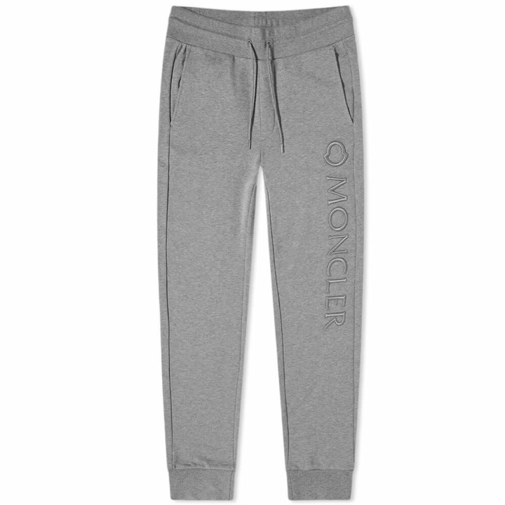 Photo: Moncler Men's Text Logo Sweat Pant in Grey