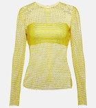 Giuseppe di Morabito Crystal-embellished mesh top