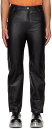 Han Kjobenhavn Black Relaxed Fitted Leather Trousers