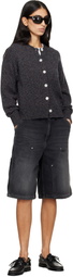 Carhartt Work In Progress Black Nixon Double Knee Denim Shorts