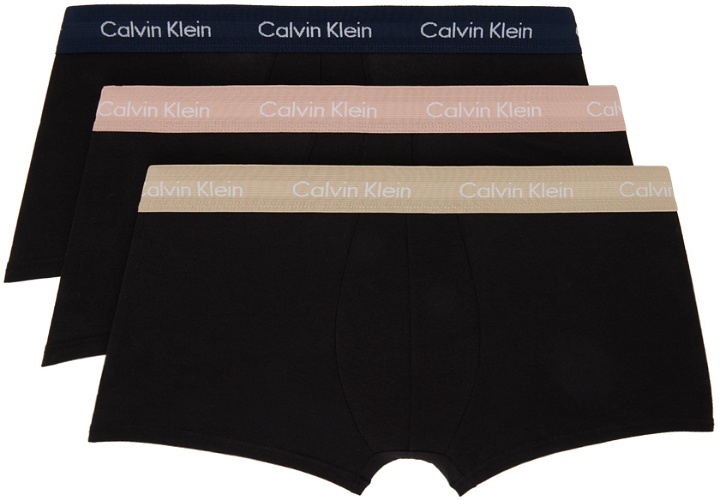 Photo: Calvin Klein Underwear Three-Pack Black Low-Rise Briefs