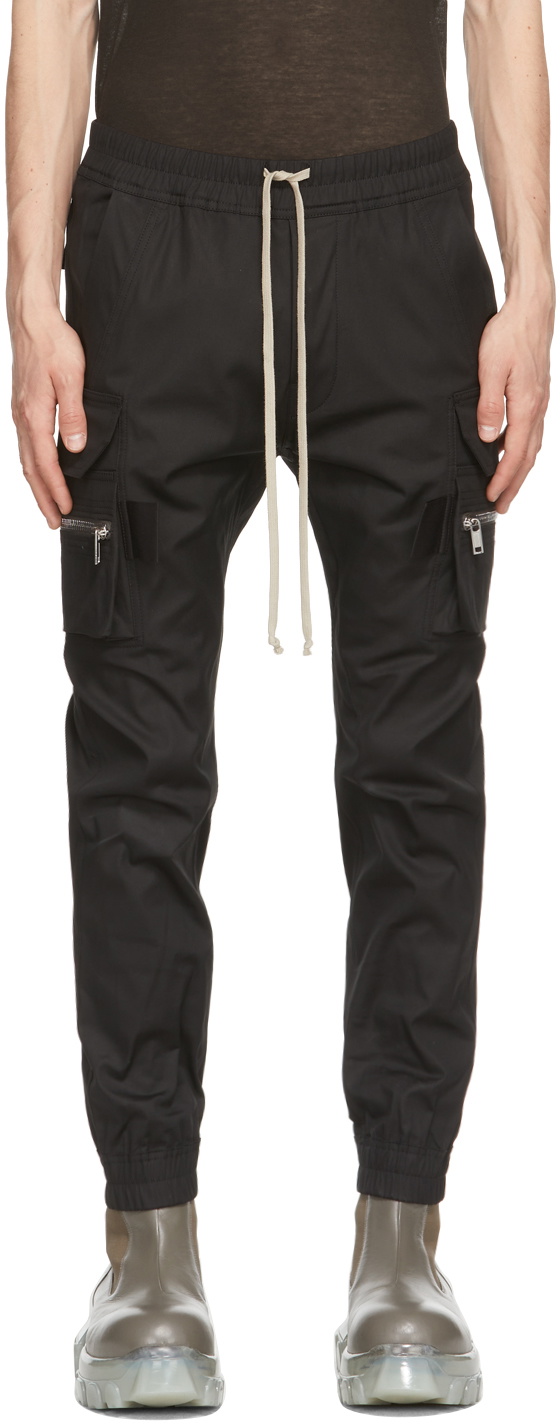 Rick Owens Black Mastodon Cargo Pants Rick Owens