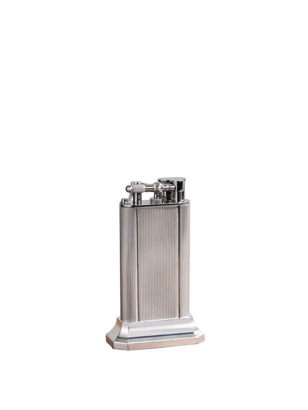 Photo: Dunhill - Hobnail Rollagas Table Lighter - Silver