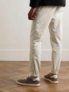 Incotex - Tapered Pleated Stretch-Cotton Gabardine Trousers - Neutrals