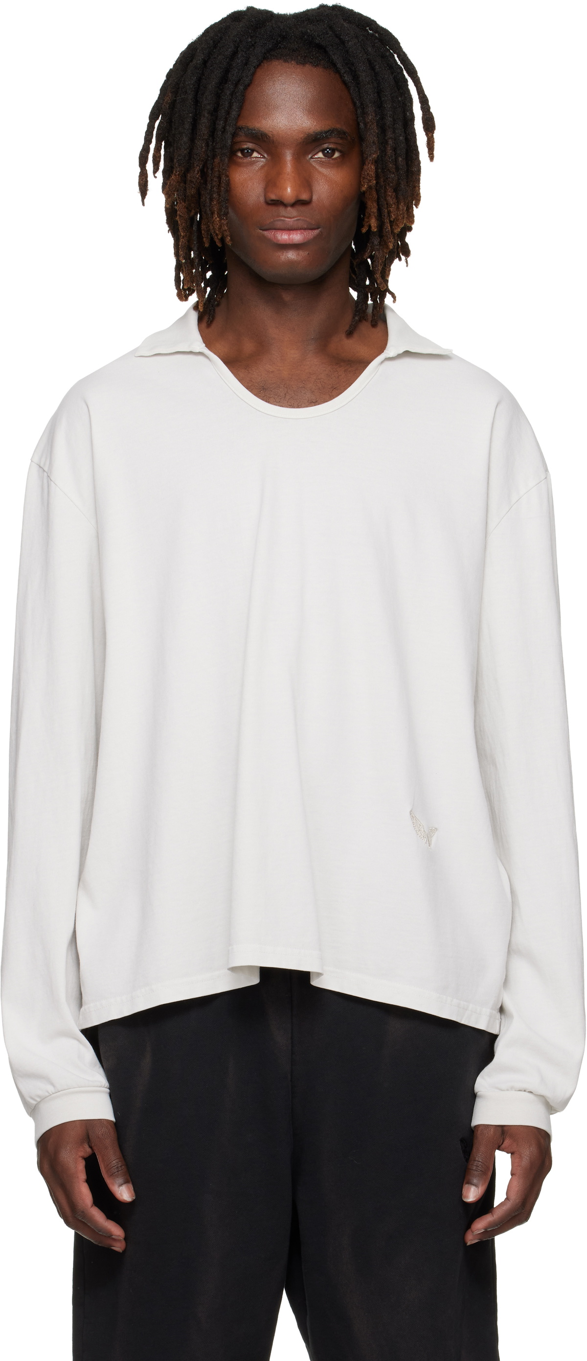 ALEXANDER DIGENOVA Off-White Pete Long Sleeve Polo
