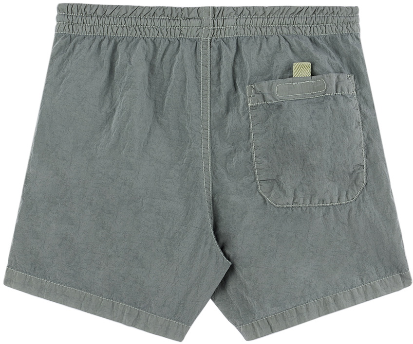 Stone Island Junior Kids Gray Patch Swim Shorts