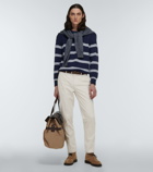 Brunello Cucinelli - Striped cable-knit cotton sweater