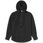 Loewe Men's Anagram Jacquard Hooded Overshirt in Black