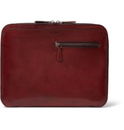 Berluti - Au Grand Jour Polished-Leather Pouch - Red