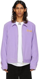 drew house SSENSE Exclusive Purple Painted Mascot Jacket