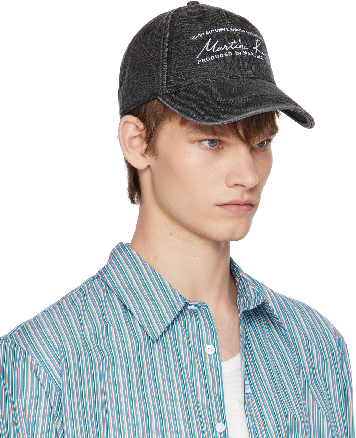 Martine Rose Black Signature Cap