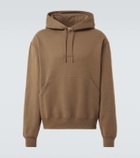 Saint Laurent Logo embroidered cotton fleece hoodie