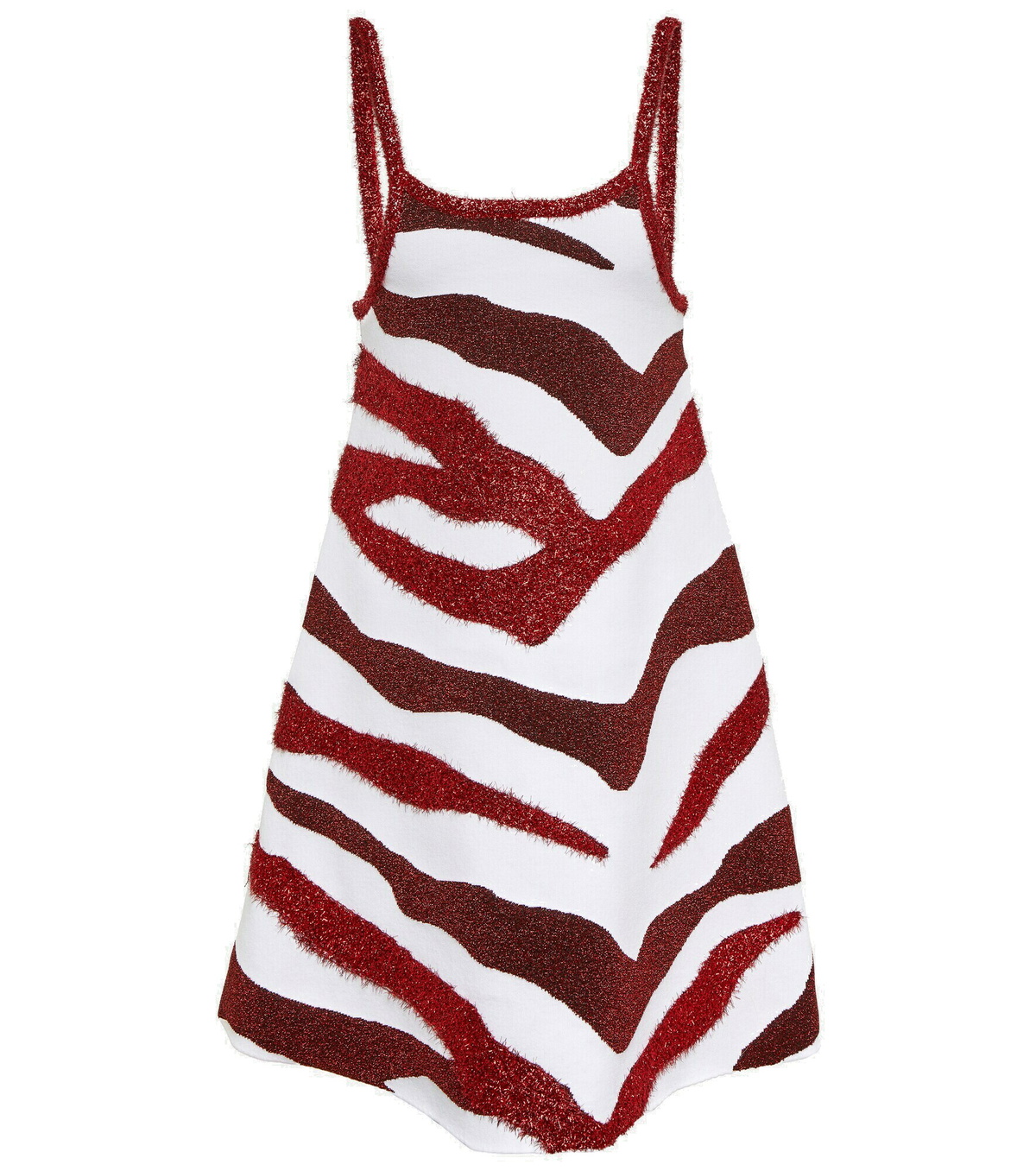 ワンピース J W ANDERSON PERPECTIVE PRINT MINI DRESS (DR0479PG1783 006) JW Anderson - Zebra-print tinsel minidress JW Anderson