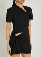 Rabanne Cut-out Stretch-cotton Mini Dress Black