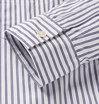 Très Bien - Striped Cotton-Poplin Zip-Up Shirt - Men - White