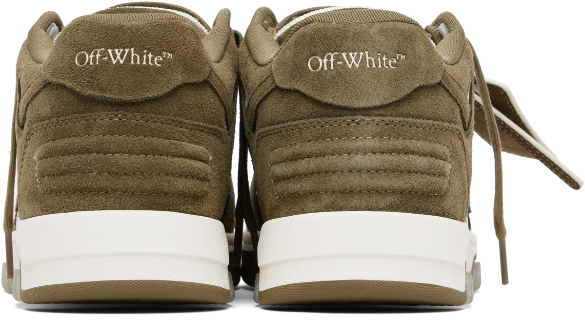 Off-White Off-White & Khaki Out Of Office Calf & Suede Sneakers