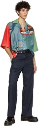 Charles Jeffrey Loverboy Multicolor Silk Face Print Half Sleeve Shirt