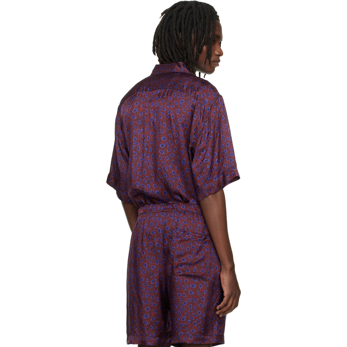 Dries Van Noten Red & Purple Button-Down Shirt