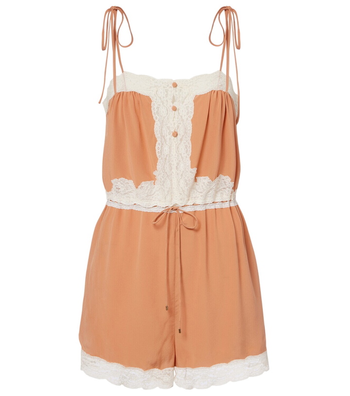 Photo: Chloé Lace-trimmed silk romper