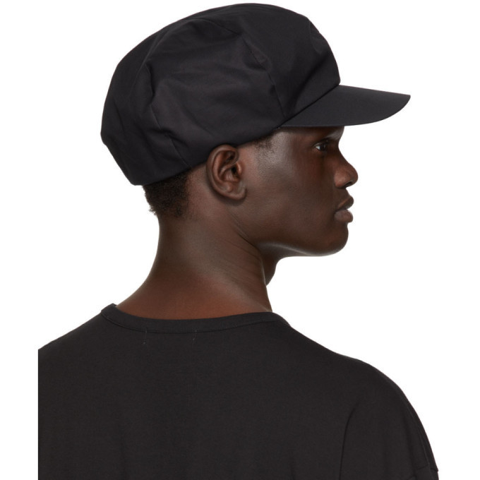 Yohji Yamamoto Black Layered Newsboy Cap Yohji Yamamoto