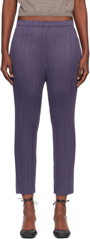 Photo: PLEATS PLEASE ISSEY MIYAKE Gray Monthly Color July Trousers