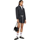 Thom Browne Navy Nylon Tech Track Shorts
