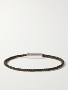 LE GRAMME - 5g Braided Cord and Sterling Silver Bracelet - Green