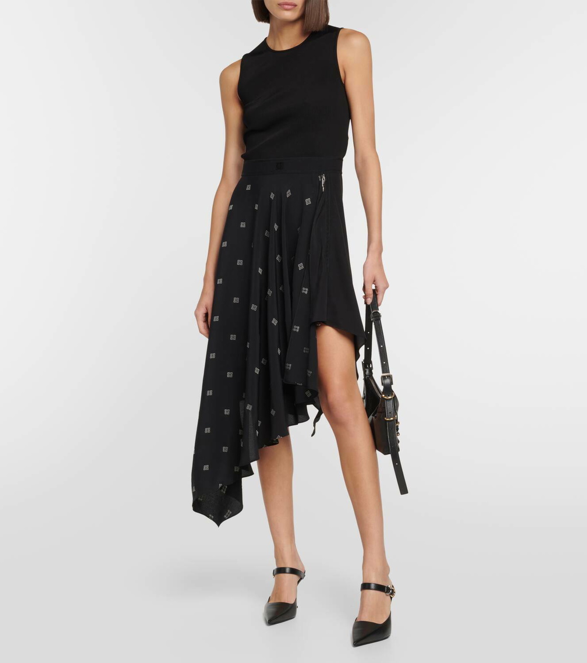 【関税&送料込み】Givenchy Asymmetrical Dress Givenchy 4G asymmetric silk midi dress Givenchy