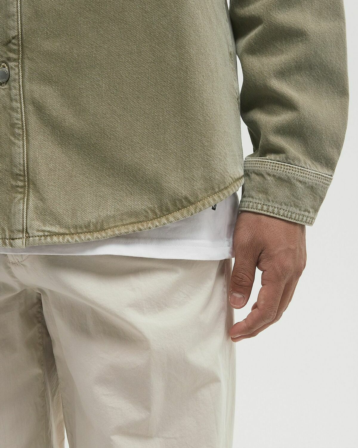 CLOSED ARCHIVE BASIC SHIRT Green Mens Longsleefe