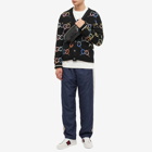 Gucci Men's Rainbow All Over GG Cardigan in Black