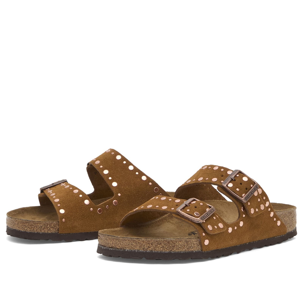 Birkenstock Women's Arizona Rivet in Mink Suede