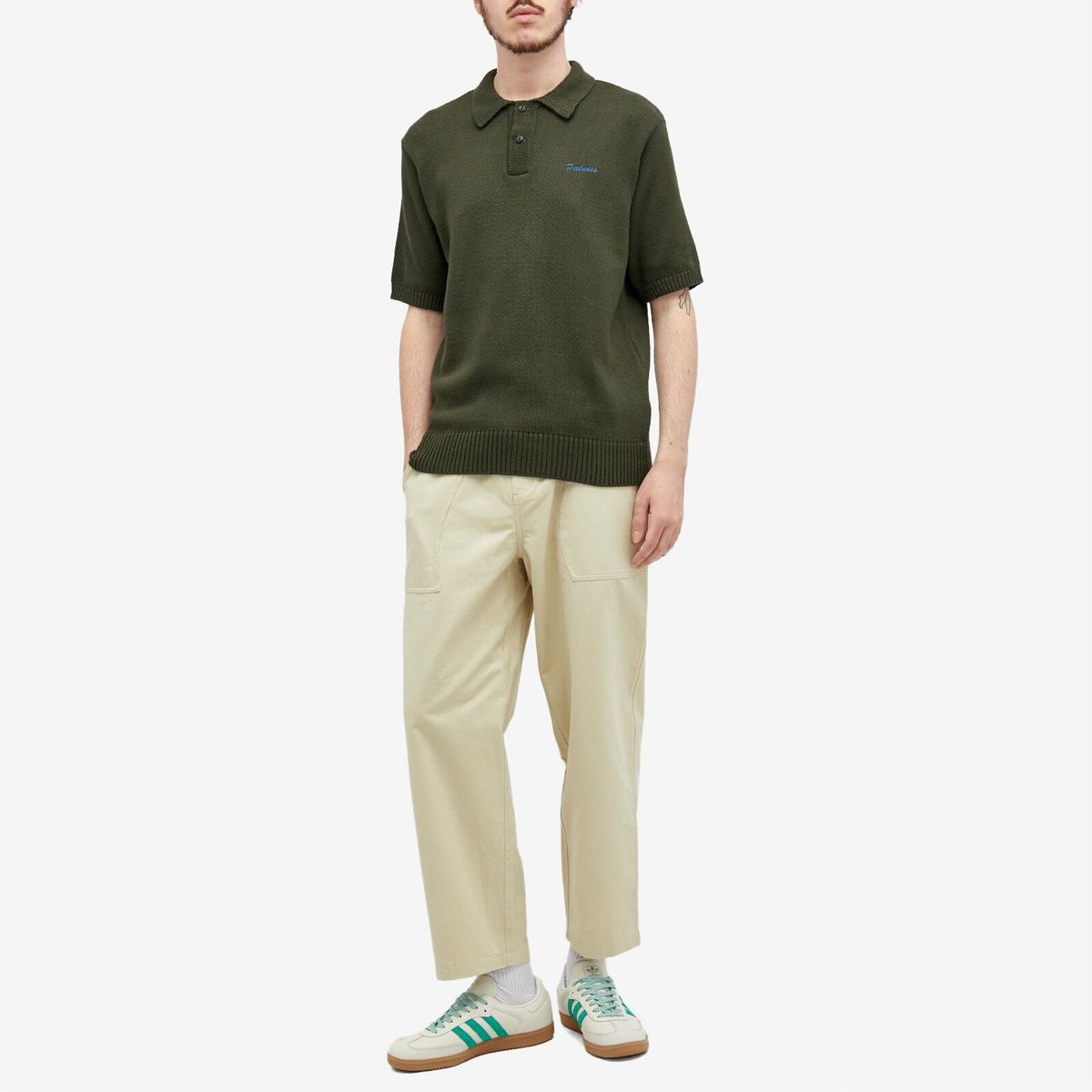 Palmes Men's Marco Knit Polo in Olive