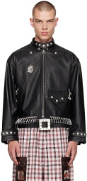 Chopova Lowena Black K-Point Leather Jacket